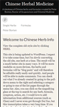 Mobile Screenshot of chineseherbinfo.com